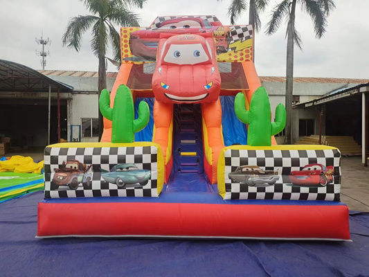 Yarış Arabası Teması Kuru şişme slaytlar Özel 8x5x6m