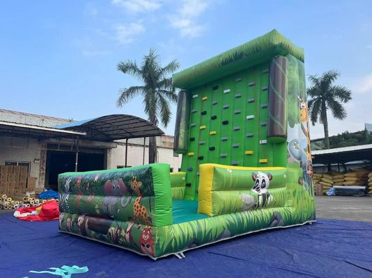 Hayvanat bahçesi hayvan teması sporları tırmanma duvar oyunları yeşil şişme