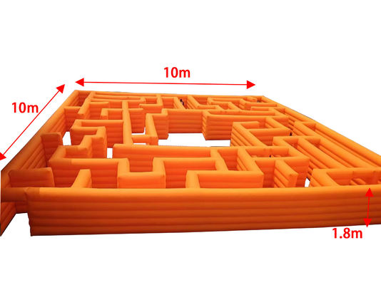 Turuncu 100SQM Açık Hava Parkı Oyun Alanı Şişme Labirent Kiralık