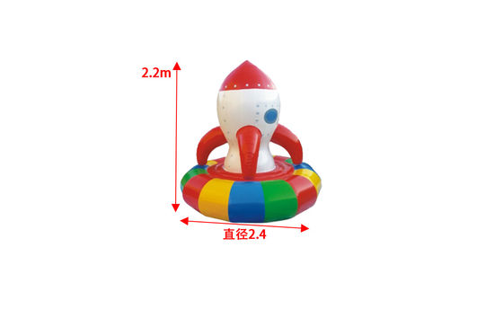 Game Taman bermain indoor yang bisa diembun Roket Spin Listrik untuk Anak-anak