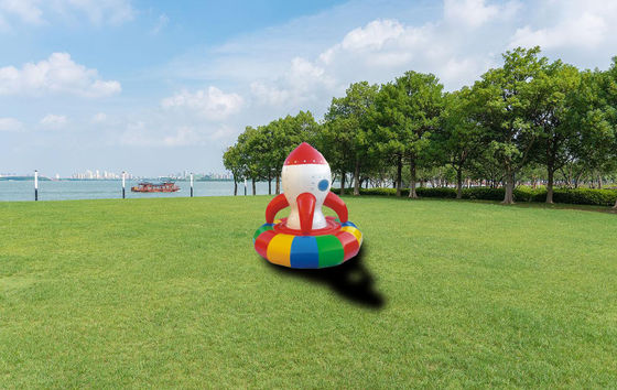 Game Taman bermain indoor yang bisa diembun Roket Spin Listrik untuk Anak-anak