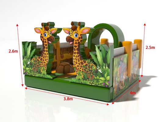 Çocuklar için şişme atlama kalesi zürafa tematik parkı Fiziksel gelişim
