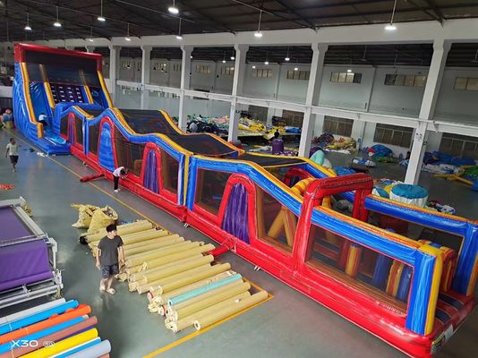 Large Size Adult Toxic Inflatable Obstacle Course Commercial