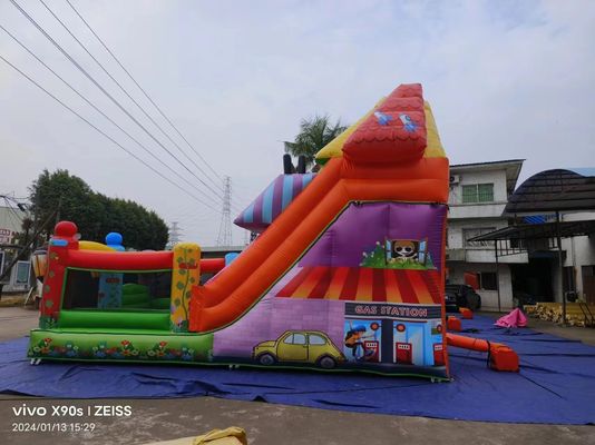 Fun Park Dry şişkin şişkin kaydırma slaytları şeker dükkanı temasıyla