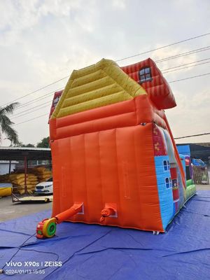 Fun Park Dry şişkin şişkin kaydırma slaytları şeker dükkanı temasıyla