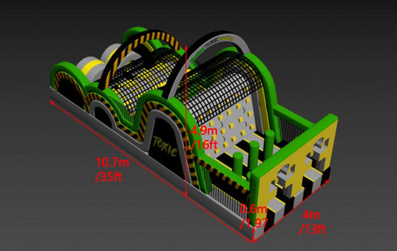 Açık hava parkı oyun alanı şişme engeller kaydırma ile toksik
