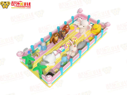 Anak-anak Inflatable Bouncy Castle Dengan Hewan Gajah Kelinci