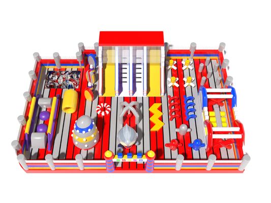 Ultraman Tema Parkı Kaydırma Engelleri İçin Şişme Atlama Kalesi