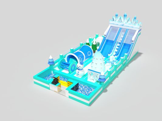 Açık Mavi Renkli Şişme Çocuklar Şişme Sıçrama Kale