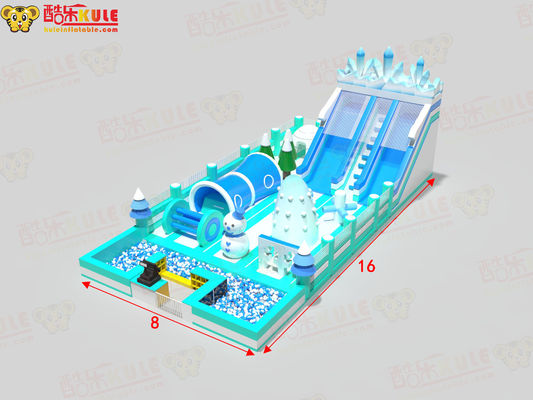 Açık Mavi Renkli Şişme Çocuklar Şişme Sıçrama Kale