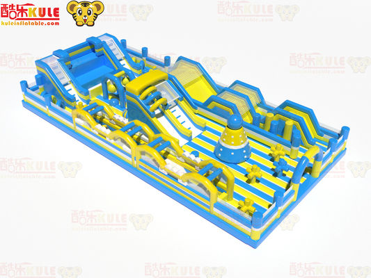 Büyük Çember Çizgilerle Engeller Şişme atlama oyun alanı