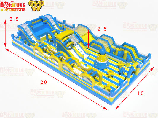 Büyük Çember Çizgilerle Engeller Şişme atlama oyun alanı