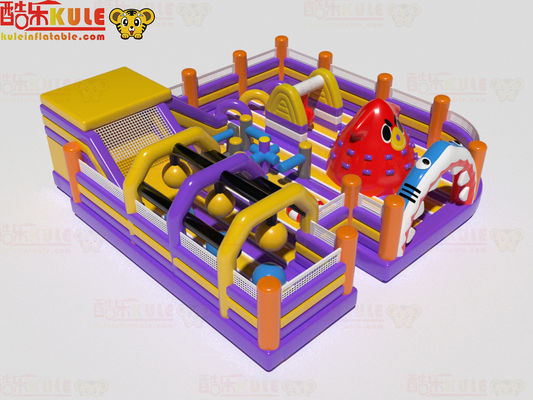 Çocuklar için engelleri olan Angry Birds şişme sıçrama parkı