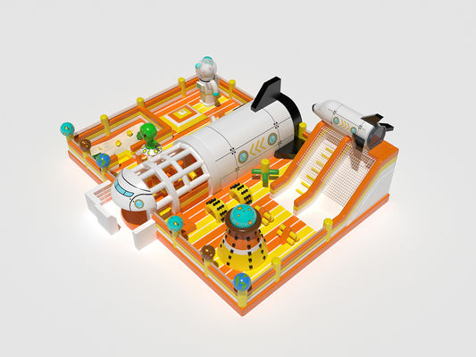 Uçak tematik parkı kaydırma ile şişme sıçrayışlı kale atlama yatağı