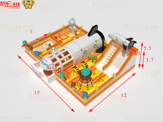 Uçak tematik parkı kaydırma ile şişme sıçrayışlı kale atlama yatağı