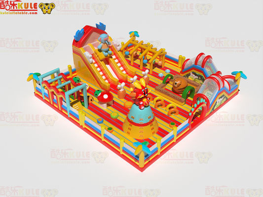 Çocuklar için atlama kaydırma engelli şişme sıçrama kalesi