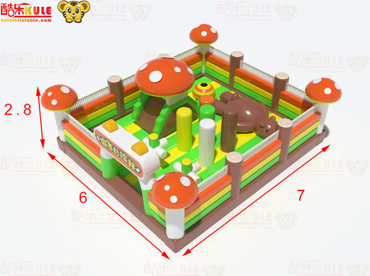 Küçük Boyutlu Mantarlı Şişme Atlama Kalesi Genç Çocuklar İçin