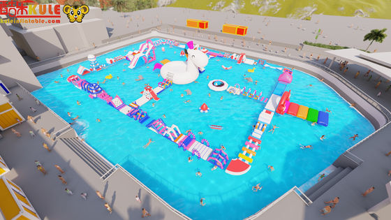 Gökkuşağı Şişirme Su Engelleri Hava geçirmez Ticari Park