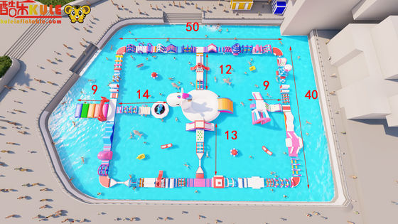 Gökkuşağı Şişirme Su Engelleri Hava geçirmez Ticari Park