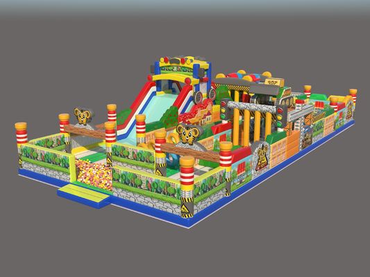 Taman Hiburan Inflatable Theme Jungle Tiger untuk Taman bermain anak-anak