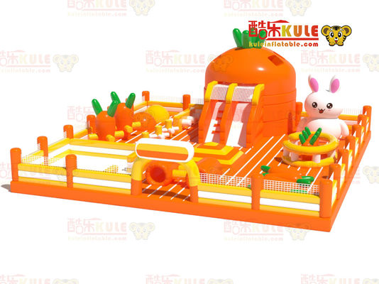 Carrot Park Inflatable Small Jumping Castle (Jingga & Kuning)