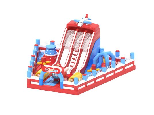 Kastil Bouncy Commercial Kecil Inflatable Merah Biru Putih Warna