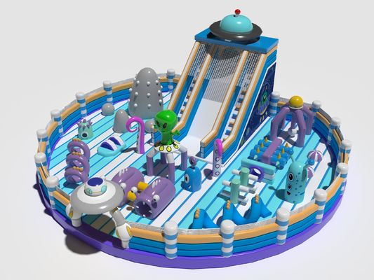 Uzay Teması Uzaylı Çocuklar İçin Şişme Sıçrama Kalesi