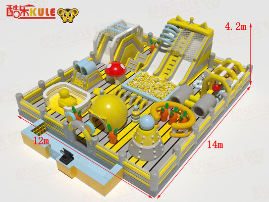 Büyük Oyun Alanı şişme sıçrama kaleler Sarı Gri