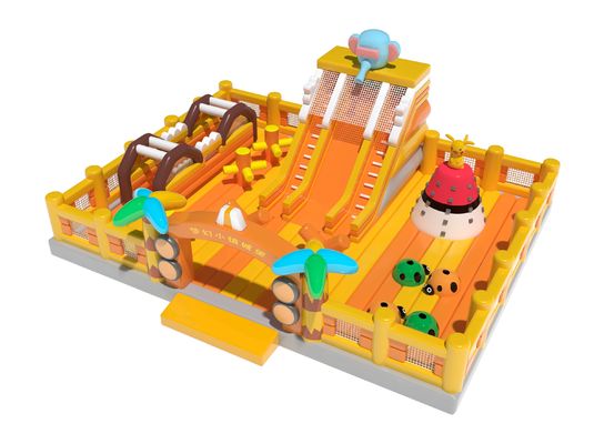 Şişme Sihirli Kale Atlama Evi Oyun Alanı Turuncu Sarı