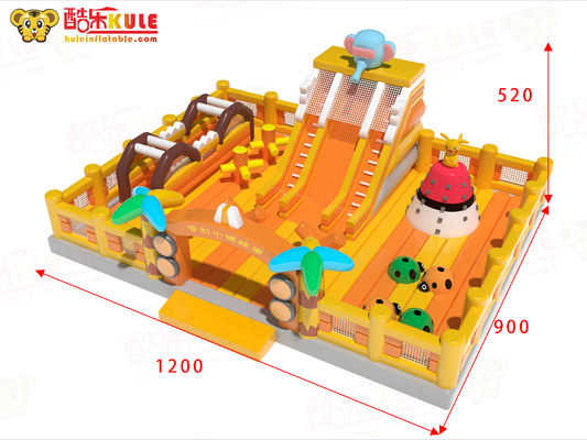 Şişme Sihirli Kale Atlama Evi Oyun Alanı Turuncu Sarı