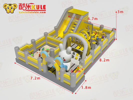 Taman Kelinci Lompatan Ledakan Bangunan Dengan Kolam Pasir