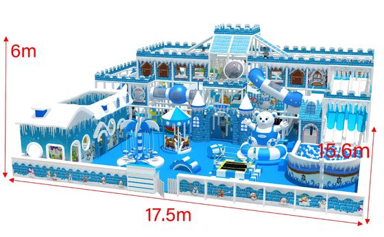 Kış kardan adamla ticari kapalı yumuşak oyun alanı ekipmanları