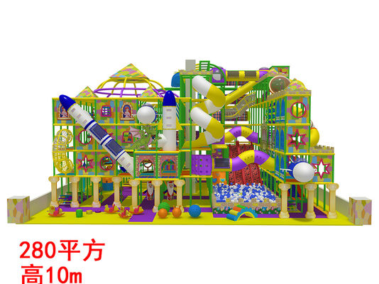 Büyük çocuk kaydırma ile ticari kapalı oyun alanı ekipmanları