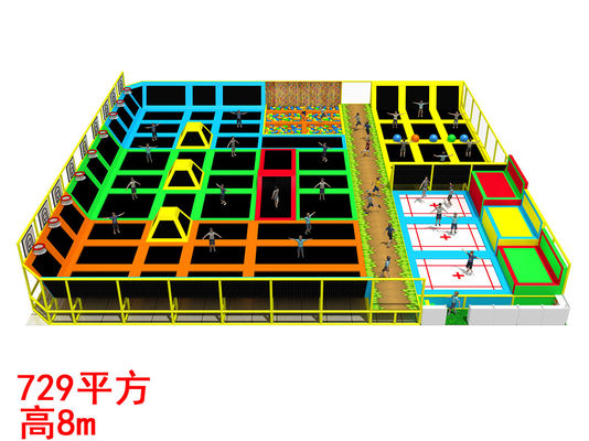 Pvc Pp nilon malzemeleri ile profesyonel kapalı trampolin parkı