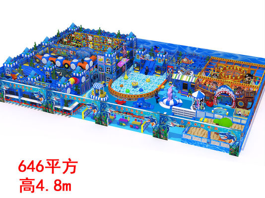 Çocuklar Büyük Yumuşak Oyun Ekipmanı Mavi Okyanus Korsan Temasıyla Özel