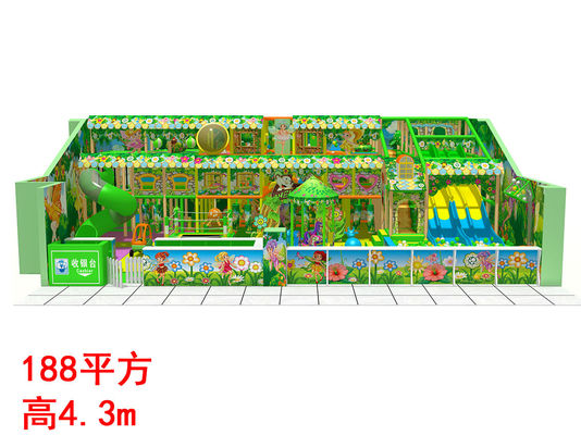 Yeşil Bahçe Yumuşak Oyun Alanı Küçük Çocuklar İçin İçerideki Oyun Merkezi