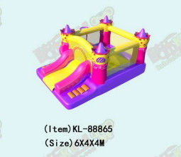Komersial Bouncer Inflatable Kuning Pink Ungu Warna