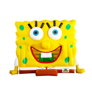 Sarı Sünger Bob Çocukların Atlaması İçin Şişme Sıçrama Kalesi
