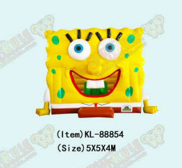 Sarı Sünger Bob Çocukların Atlaması İçin Şişme Sıçrama Kalesi