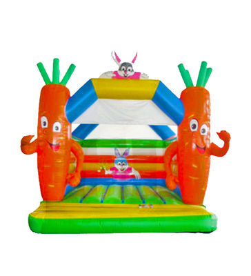 Rabbit Water Resistant Inflatable Castle Untuk Penjaga Luar Ruang