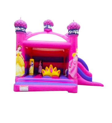 Putri Rumah Bouncing Inflatable Melompat Dengan Pilar Dan Mahkota