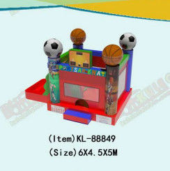 Spor Teması Futbol ve Basketbol Şişme Bomba Kalesi