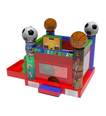Spor Teması Futbol ve Basketbol Şişme Bomba Kalesi