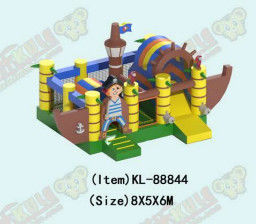 Korsan Gemi Tematik Parkı Ticari Şişme Çocuklar Atlama Evi