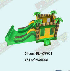 Gökkuşağı Atı İki Paralel Kanal Şeker Şekilli Sütunlarla Şişme Kaydırmalar