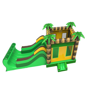 Gökkuşağı Atı İki Paralel Kanal Şeker Şekilli Sütunlarla Şişme Kaydırmalar