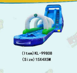 Havuzlu Dışarıdaki Büyük Şişme Su Kaydırmaları Kiralama