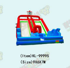 Anak-anak Taman Hiburan Inflatable Dua Jalur Big Slide Untuk Sewa
