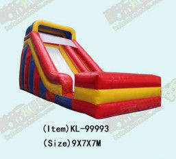 Merah Kuning Biru Anak-anak Taman Hiburan Slide Inflatable Untuk Sewa