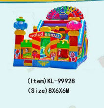 Anak-anak Taman Hiburan Inflatable Peoacock Hewan Slide Untuk Sewa